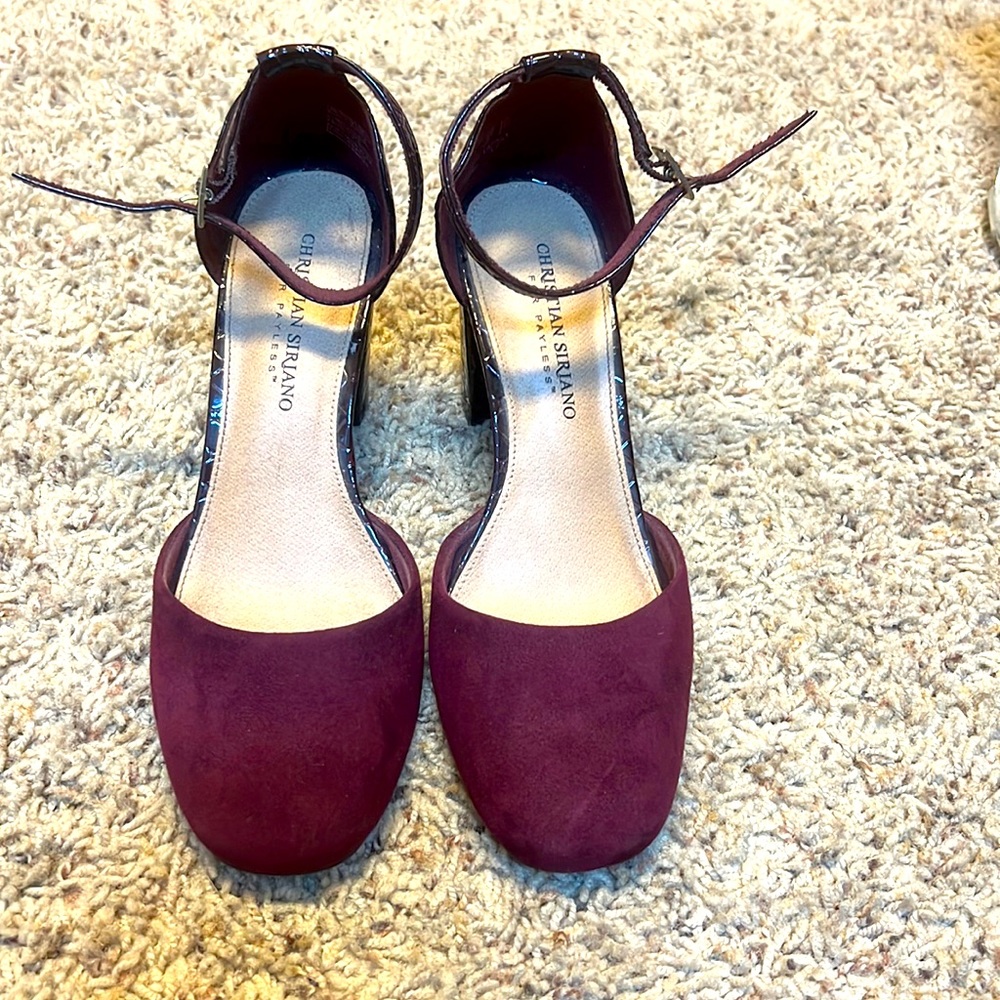Burgundy heels size 7 1/2